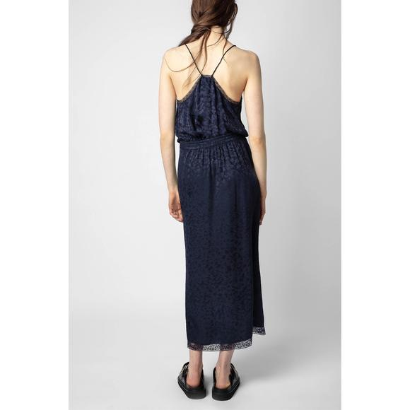 NEW ZADIG & VOLTAIRE women's rixi jac leo dress in encre - Picture 2 of 3